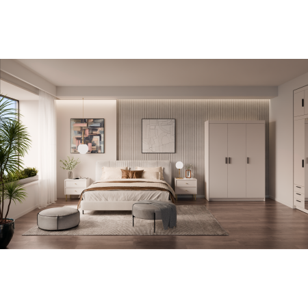 Szafa trzydrzwiowa 133 cm uchylna TRINO beżowa